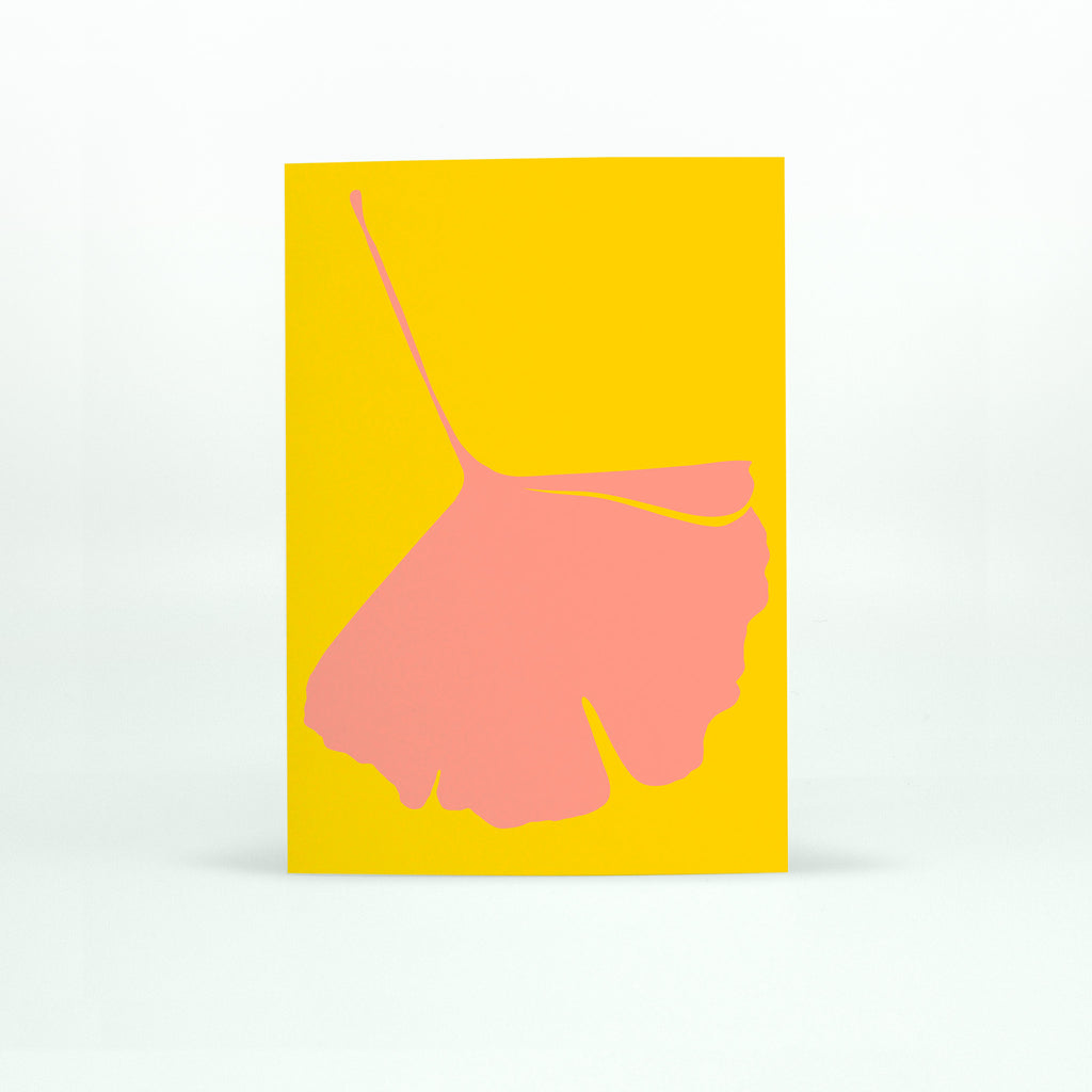 A Ginkgo Pop No. 4 Greeting Card from modern stationery brand Common Modern