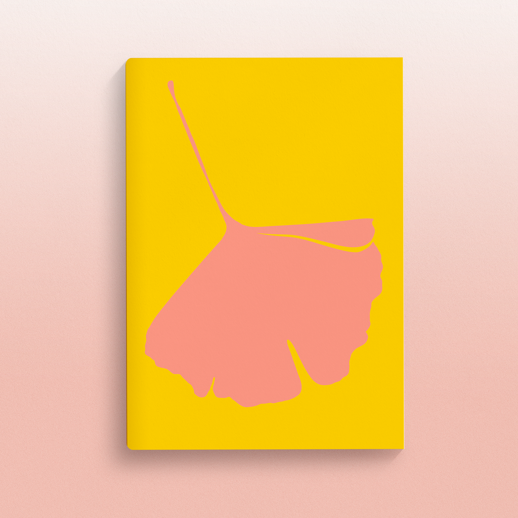 A Ginkgo Pop No. 4 A5 Dot Grid Notebook from modern stationery brand Common Modern