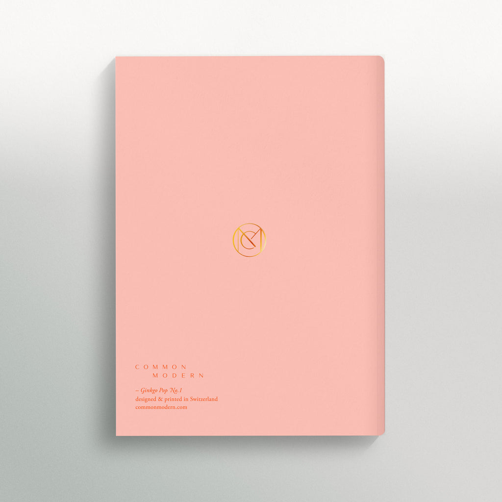 A Ginkgo Pop No. 1 A5 Dot Grid Notebook from modern stationery brand Common Modern