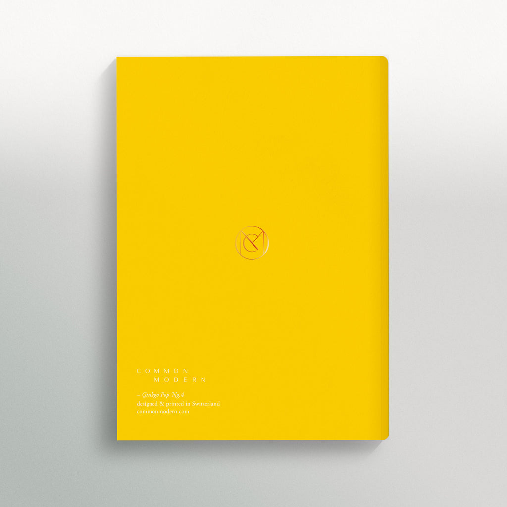 A Ginkgo Pop No. 4 A5 Dot Grid Notebook from modern stationery brand Common Modern