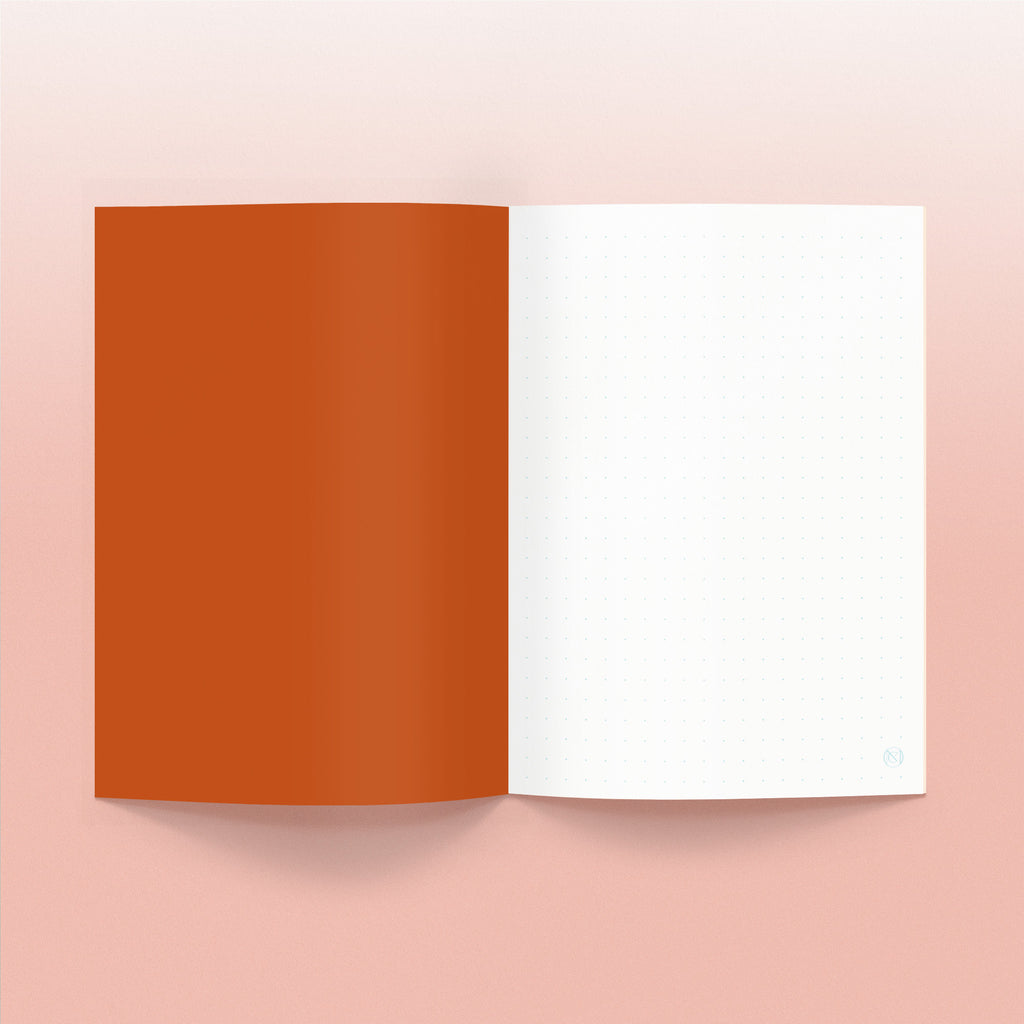 A Ginkgo Pop A5 Dot Grid Notebook from modern stationery brand Common Modern