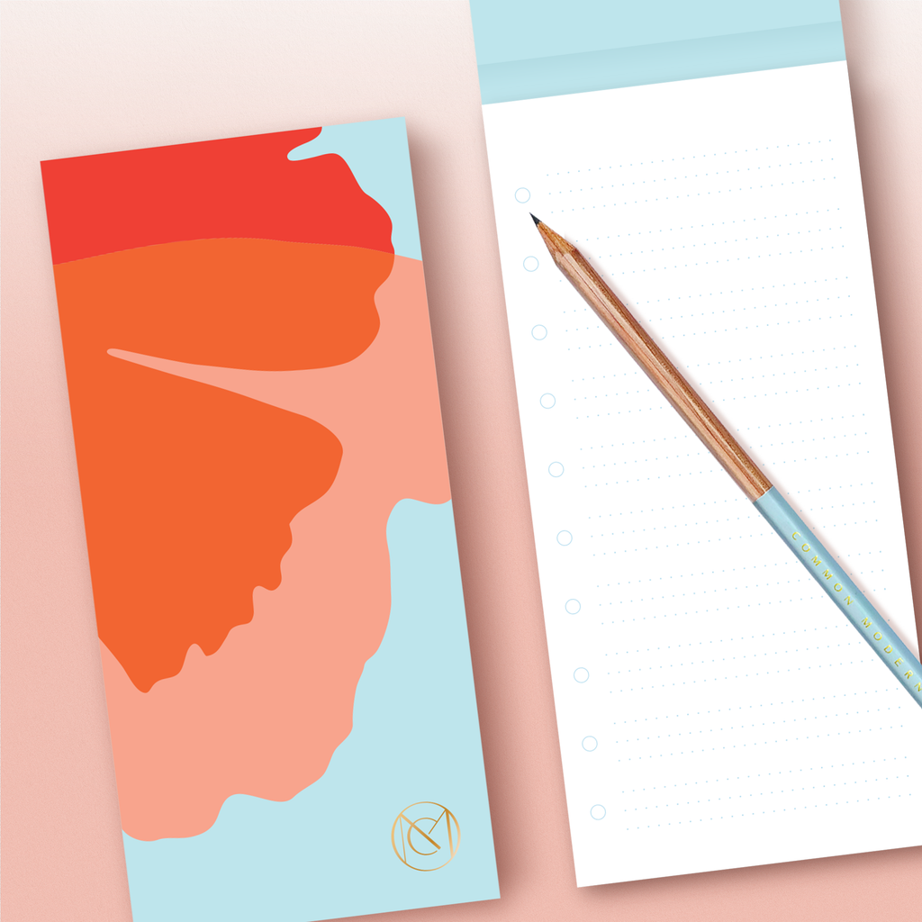 A Ginkgo Pop to do list pad from modern stationery brand Common Modern