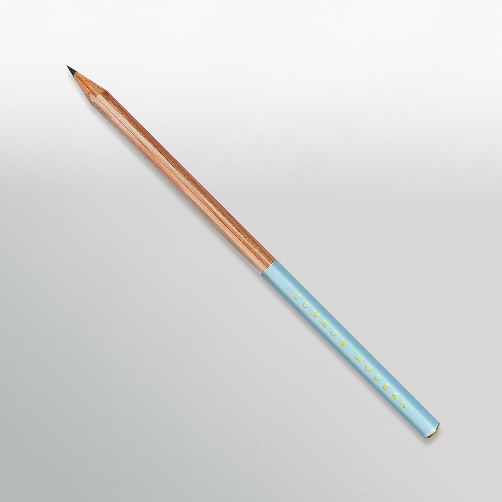 An Aquamarine La Moitié HB Pencil  from modern stationery brand Common Modern
