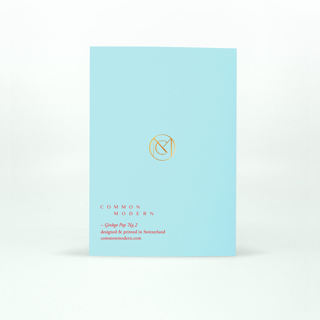 A Ginkgo Pop No. 2 Greeting Card from modern stationery brand Common Modern