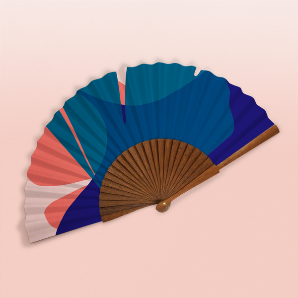 A Ginkgo Pop Amalfi Handmade Fan from modern stationery brand Common Modern