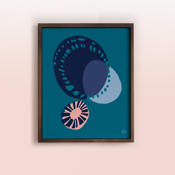 A 40x 50cm poster of shells